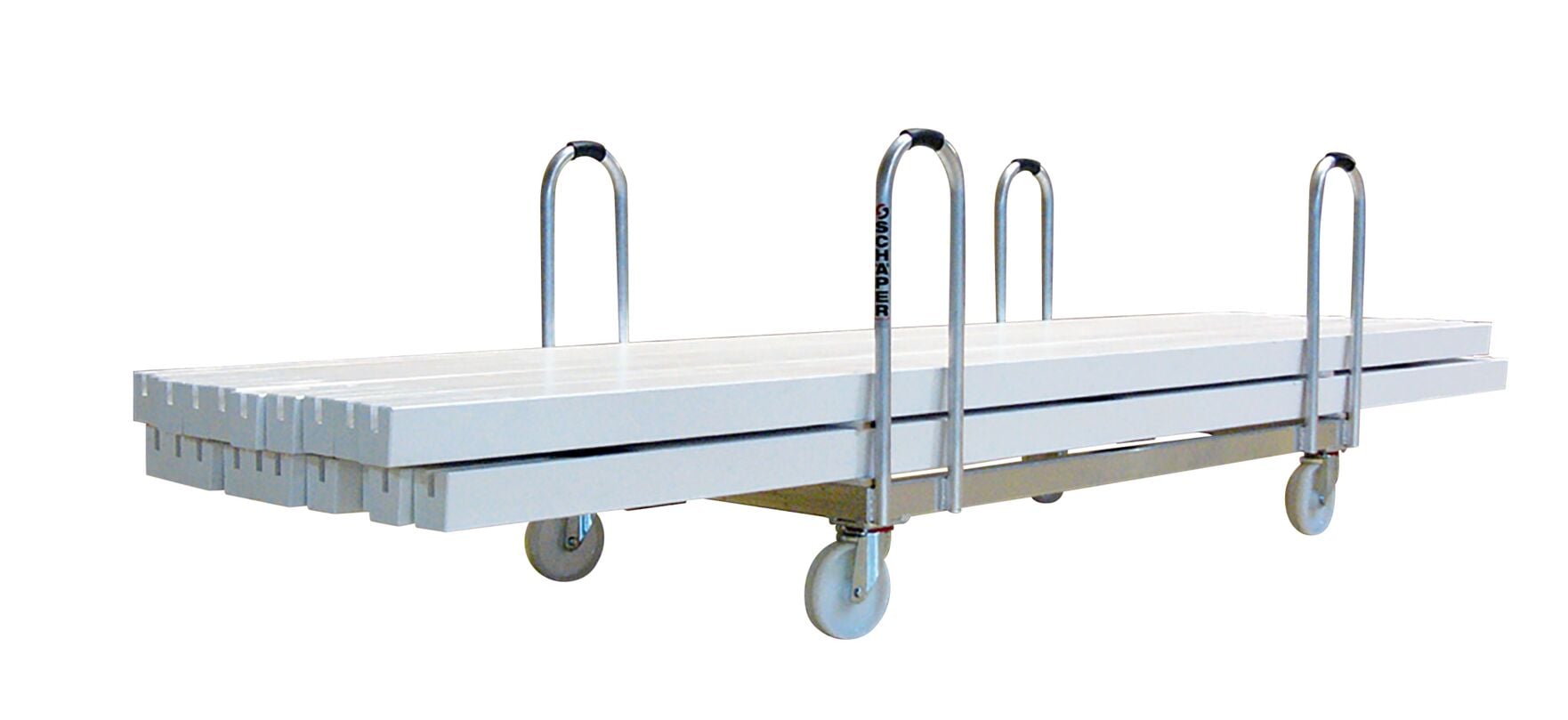 Transport cart for indoor hockey boards