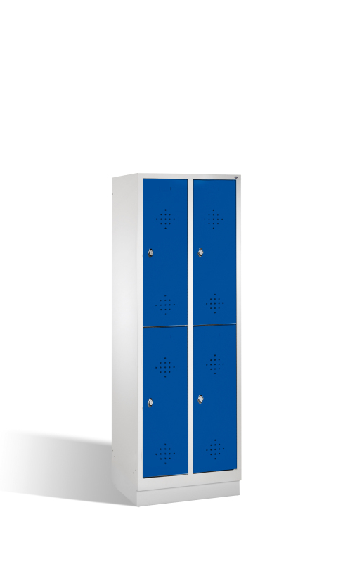 C+P® EVOLO double-decker locker cabinet, with base