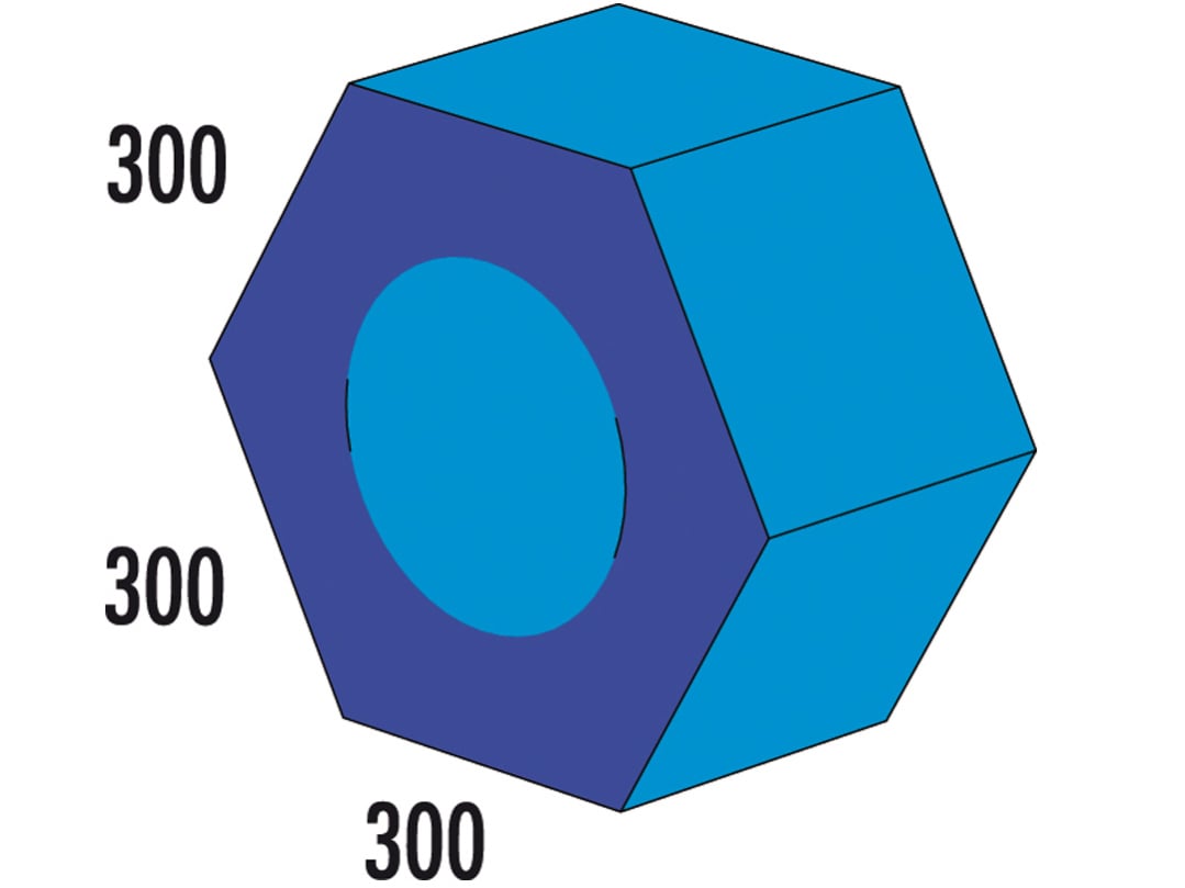 Hexagon Full Circle Game Block