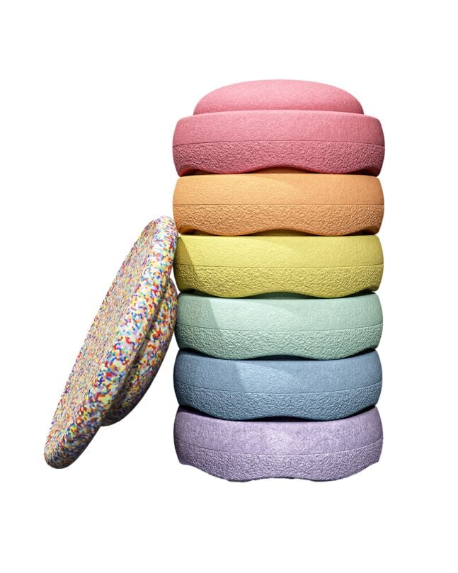 Stapelstein® Rainbow Set Pastel, 7-piece set