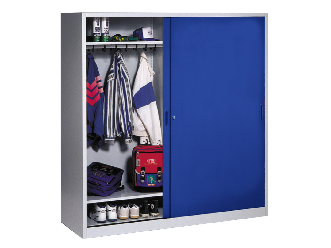 C+P® Material Cabinet with Hanging Rail, Sliding Doors