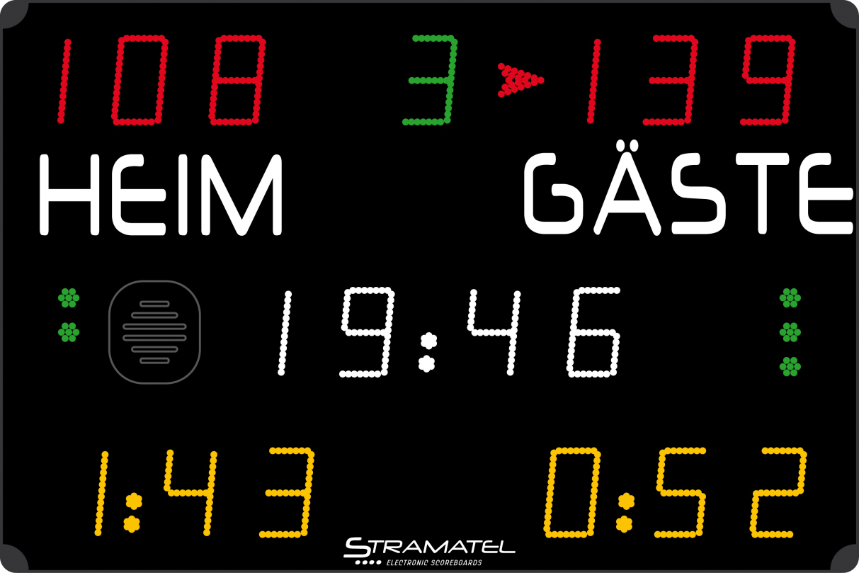 Stramatel® Multisport Compact Indoor Display Board, one module