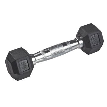 tanga sports® Rubber Dumbbell HEX