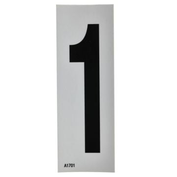 Self-adhesive number