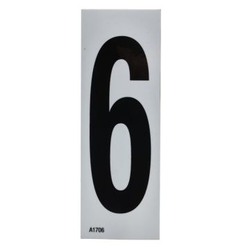 Self-adhesive number