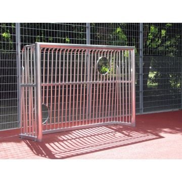 Kübler Sport® Bolzplatztor ALU SOLID with integrated goal wall
