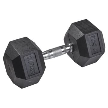 tanga sports® Rubber Dumbbell HEX