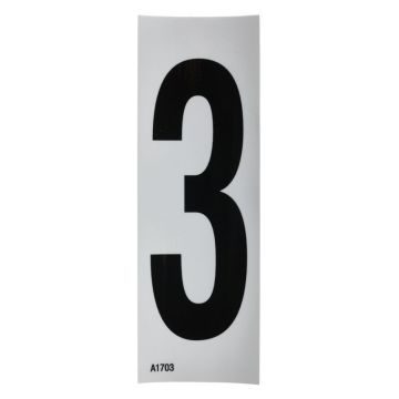 Self-adhesive number