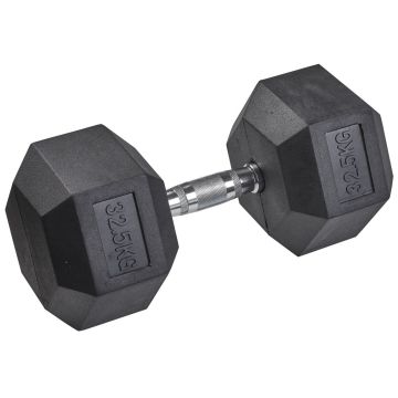 tanga sports® Rubber Dumbbell HEX