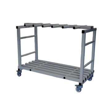 Storage cart for swim belts, single tier