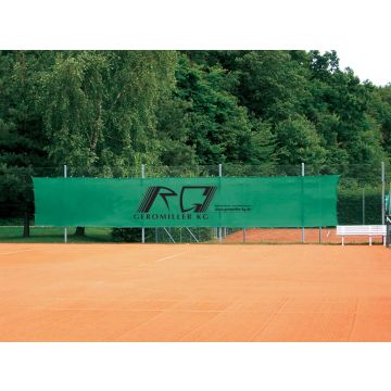 Tennis visor with printed advertising