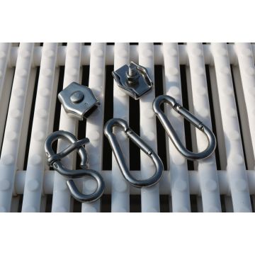 End fittings for custom swimming ropes