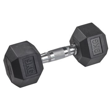 tanga sports® Rubber Dumbbell HEX