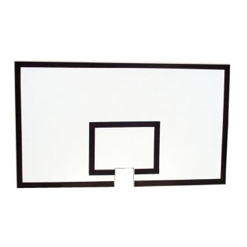 Basketball game board made of fiberglass, with hoop cutout