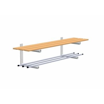 rontec® Changing Room Bench with Shoe Shelf, Wall-mounted