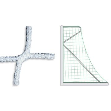 Soccer goal net, solid color, with square meshes