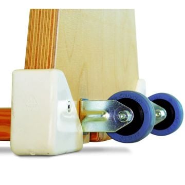 Transport wheels for gymnastics benches