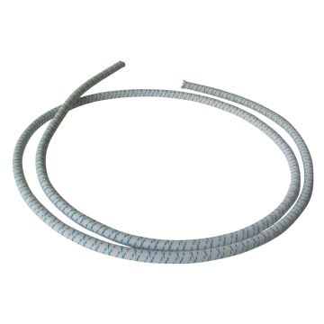 Braided rubber cable white/blue, Ø 11 mm