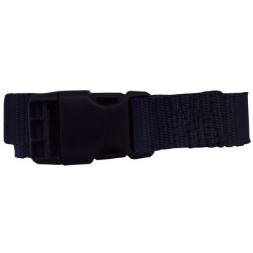 Strap with plastic buckle