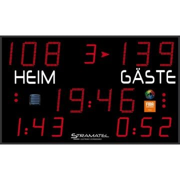 Stramatel® Multisport Pro Outdoor Scoreboard, one module