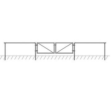 Double wing door for barrier systems