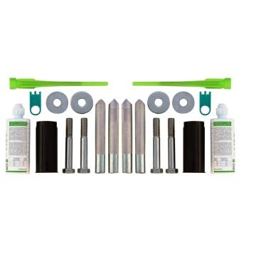 Composite anchor set for anchor plate