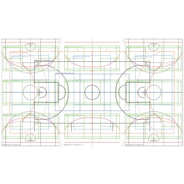 Indoor Field Markings for marking 101-250 meters.