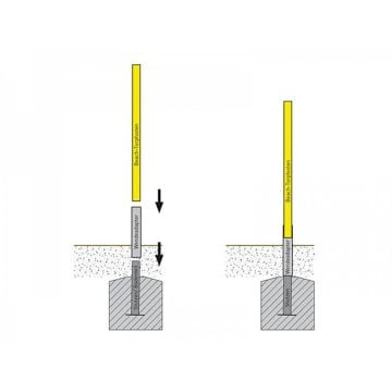 Floor base with rotating adapter 120 x 100 mm