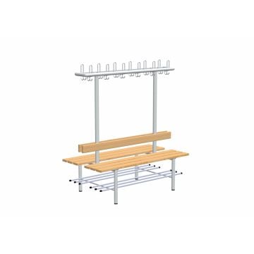 rontec® Changing bench with wardrobe and shoe rack, double-sided