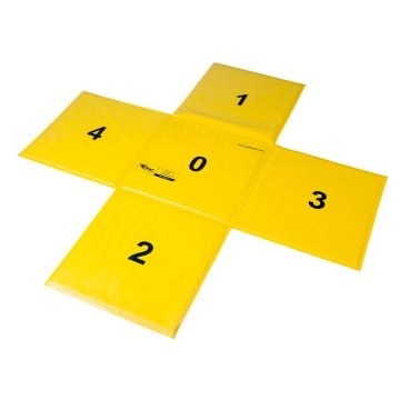 Cross-jump mat, foldable