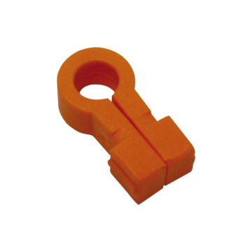 Plastic net holders, orange, 10 pieces.