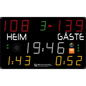 Stramatel® Multisport Pro Indoor Scoreboard, one module
