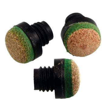 Screw-on leather tips Ø 12 mm, set of 10
