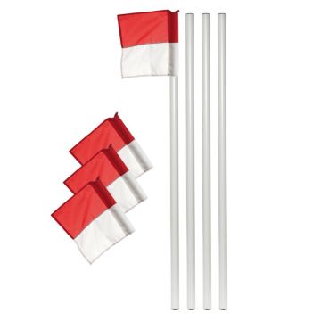 Kübler Sport® Boundary Poles WHITE Set of 4