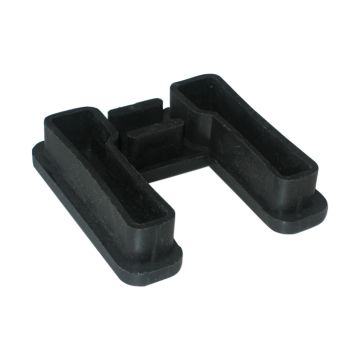 Black plastic cap