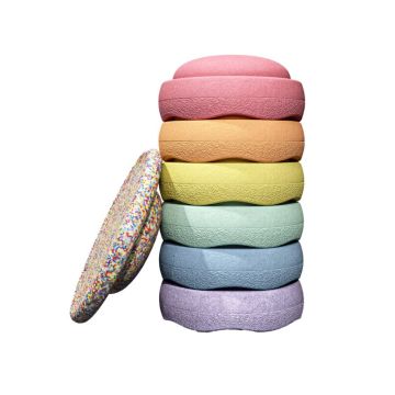 Stapelstein® Rainbow Set Pastel, 7-piece set
