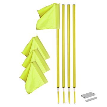 Kübler Sport® Yellow Adjustable Limit Poles 4-Pack