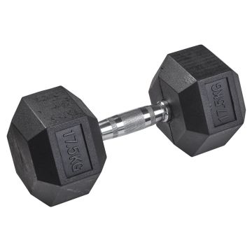 tanga sports® Rubber Dumbbell HEX