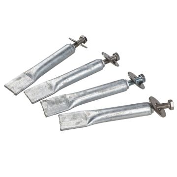 Complete set of ground anchors for soccer goals