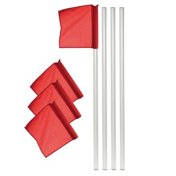 Kübler Sport® Boundary Poles WHITE Set of 4