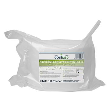 cosiMed® Disinfection Wipes Refill Pack for Dispenser Bucket, 120 Pieces