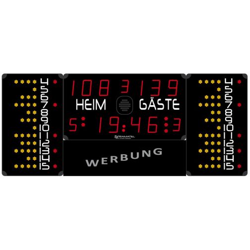 Stramatel® Multisport Eco Indoor Scoreboard, four modules