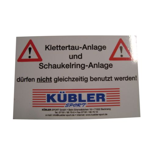 Stickers for climbing rope facility