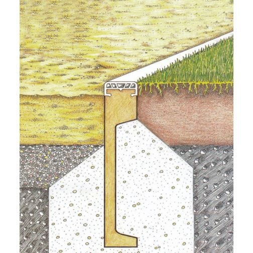 Elastic curbstone for sports field boundaries