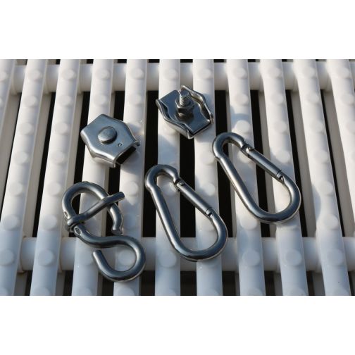 End fittings for custom swimming ropes