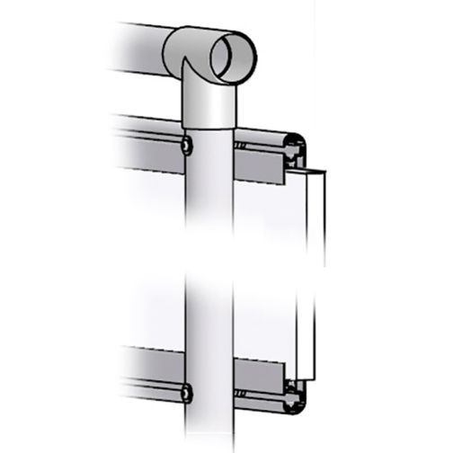 Advertising elements for barriers made of KU panels for existing barrier systems
