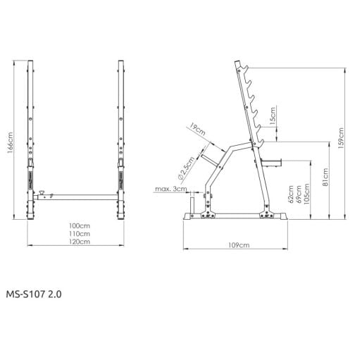 Marbo Sport® Adjustable Dumbbell Stand