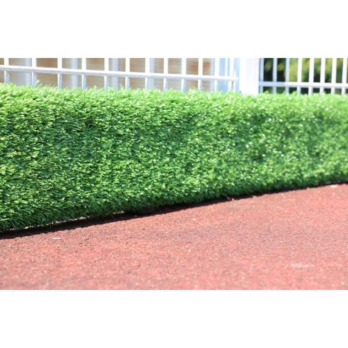 Plastic impact protection board coated with artificial turf