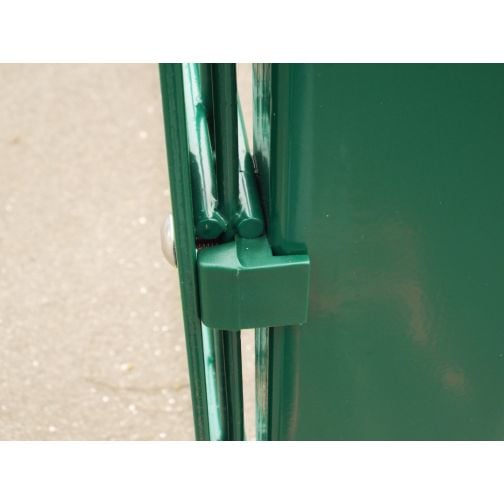 Steel ball catch fence system with wire mesh panels