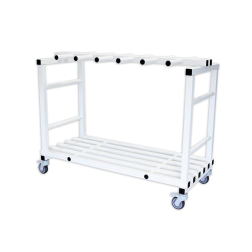 Storage cart for swim belts, single tier